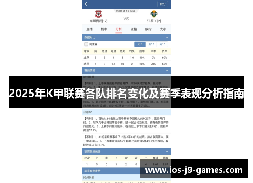 2025年K甲联赛各队排名变化及赛季表现分析指南